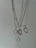 Collar Melted Charm plateado